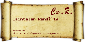 Csintalan Renáta névjegykártya