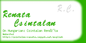 renata csintalan business card